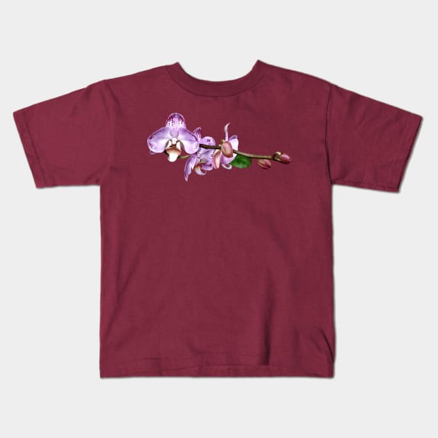 Pale Magenta Phalaenopsis Kids T-Shirt by SusanSavad